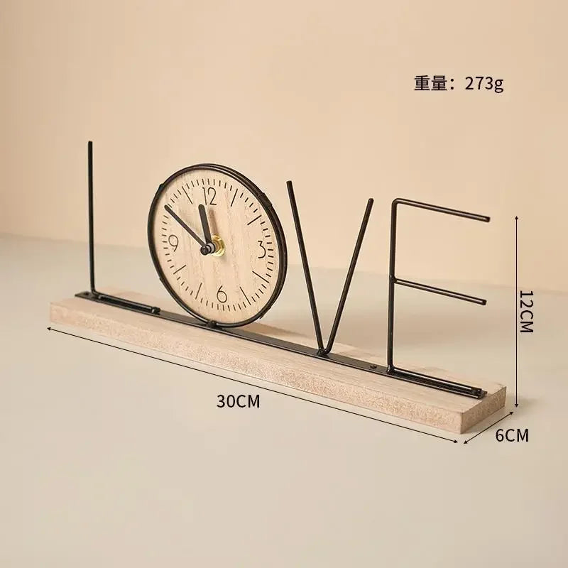 Multifunction Desktop Clock Holiday Party Background Decoration Supplies for Home Bedroom Living Room Decoration Gift