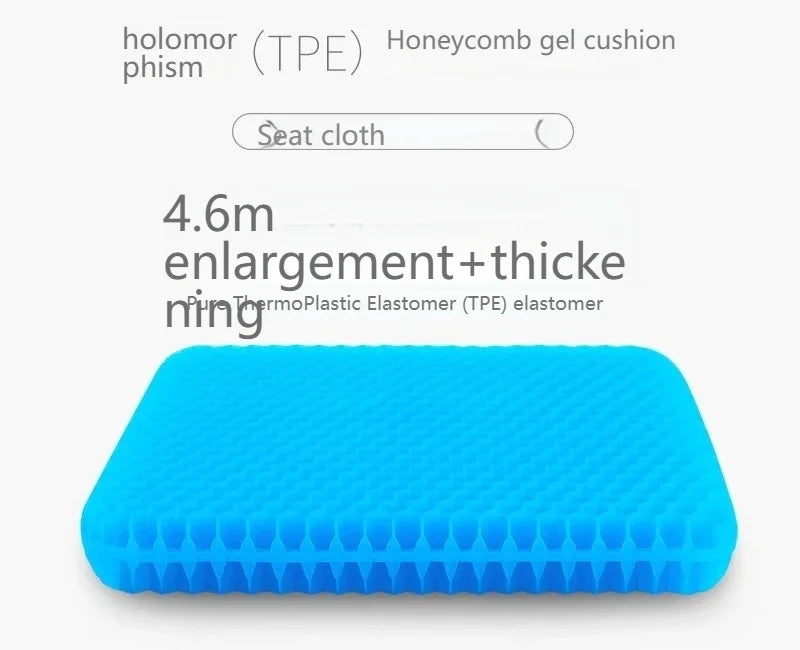 Car Use Square Cooling Breathable Polymer Gel Seat Cushion Anti-slip Hollow Out Design Summer Ice Mat for House Couch and Chairs