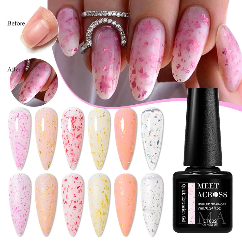 MEET ACROSS 6PCS/SET Cat Magnetic Gel Polish With Magnetic Stick And Box For Nails Semi Permanent Nail Art Gel Varnish Manicure