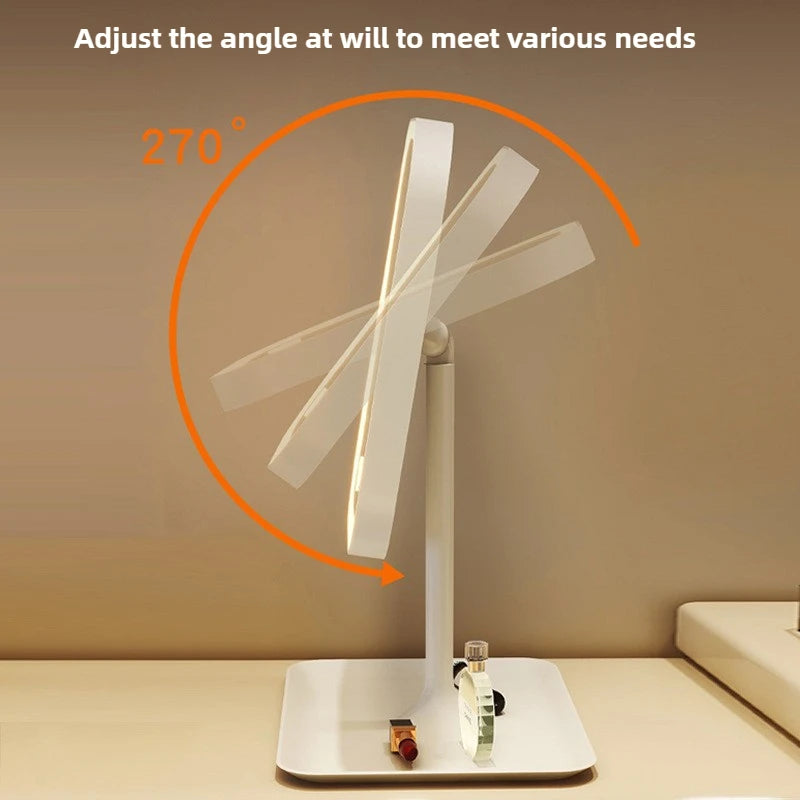 1~2PCS Large Square Rotating LED Makeup Mirror - Square Vanity Mirror with Adjustable Lighting for Girls Dormitory & Home Use