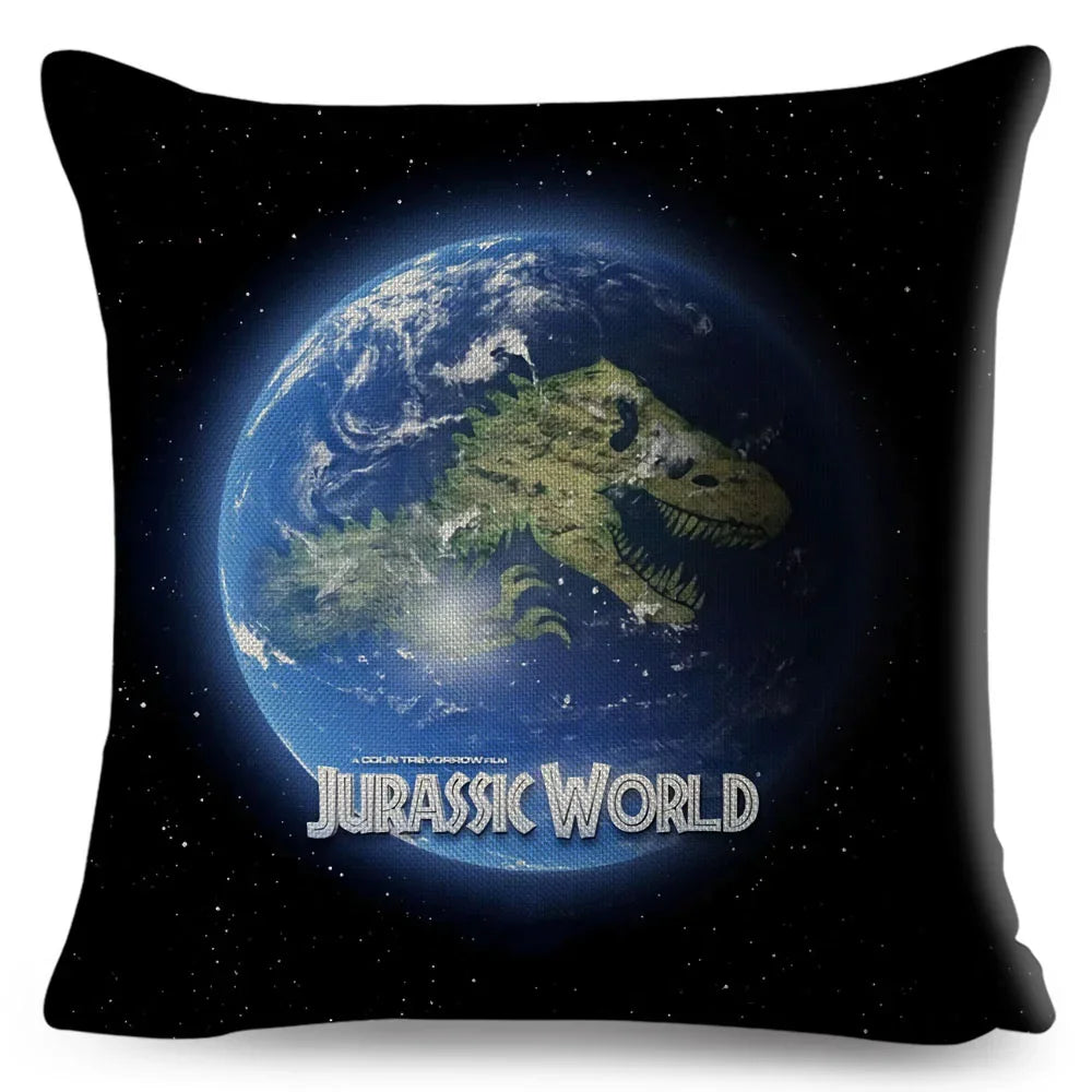 50 style Jurassic Park Logo Cushion Cover for Sofa Home Children Room Decor Dinosaur Print Pillowcase Polyester Pillow Case