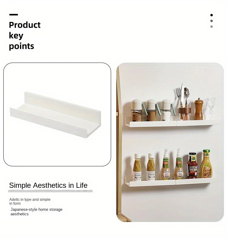 Bathroom Shelf Makeup Storage Organizer  Rack Self Adhesive No-drill Shelves Wall Shampoo Rack Shower Shelf
