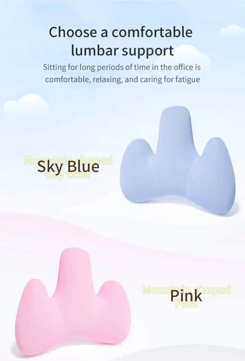 Memory Foam Cushion Pain Relief Support Pillow Car Seat Waist Cushion Relieve Back Pain Soft and Comfortable For Office Home Car