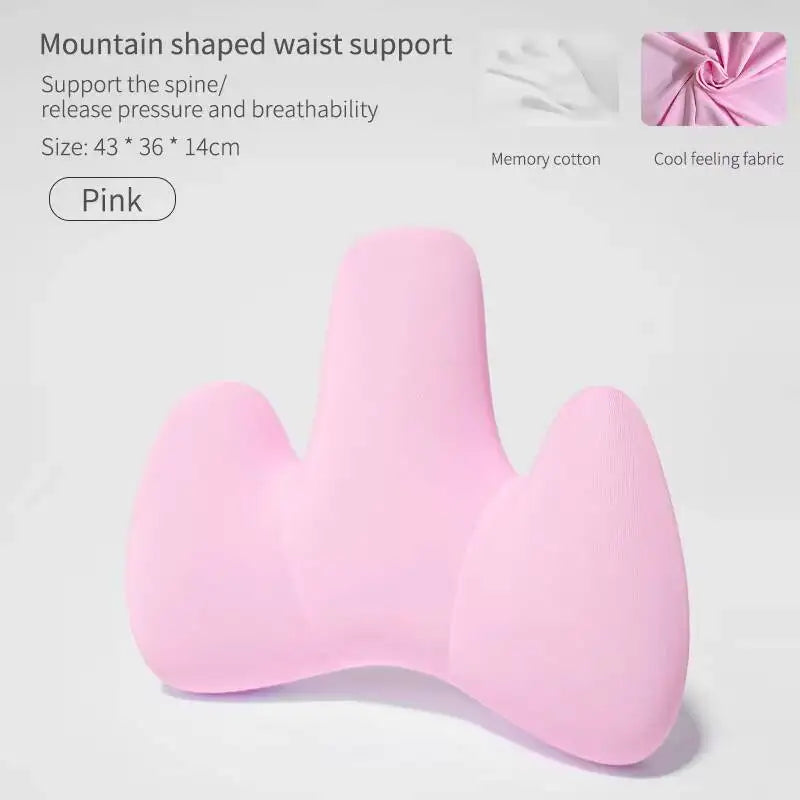 Memory Foam Cushion Pain Relief Support Pillow Car Seat Waist Cushion Relieve Back Pain Soft and Comfortable For Office Home Car