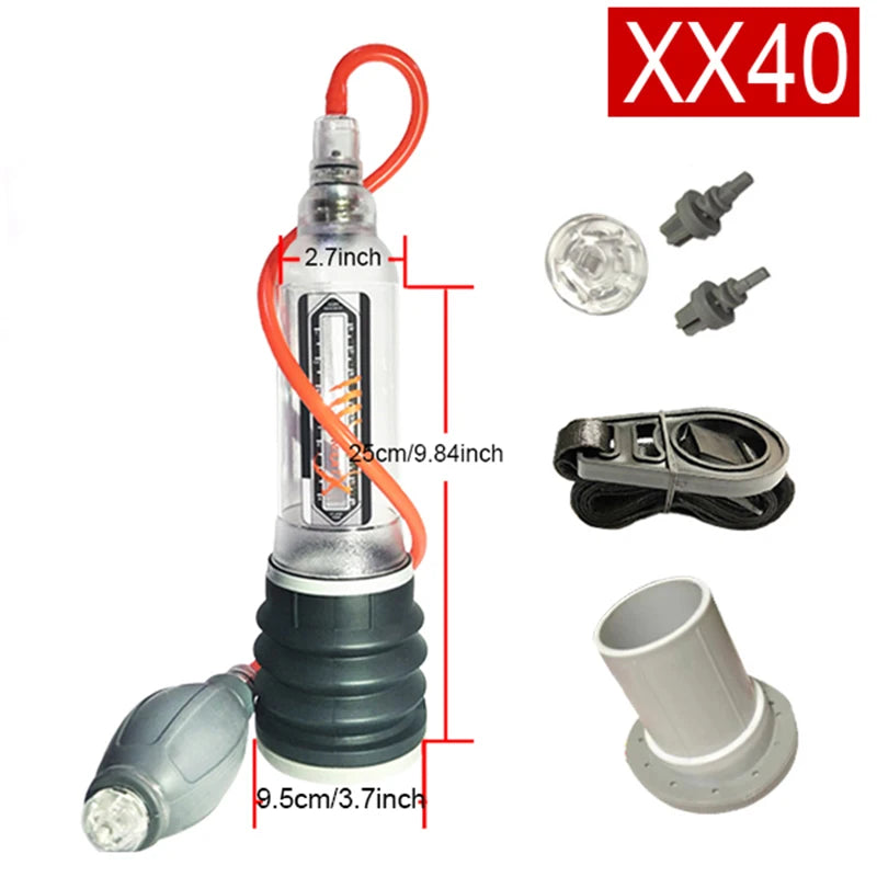 Male Vacuum Pump For Men Hydrotherapy Penis Pump Penis Enlarger Penis Enlargement Pump Cock Extender Dick Trainer Glans Sex Toys