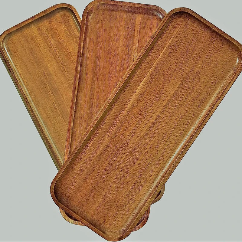 1 Pc Tableware Solid Wood Round Dessert Plate Japanese-style Wooden Tray Snack Plate Dried Fruit Plate Wooden Plate
