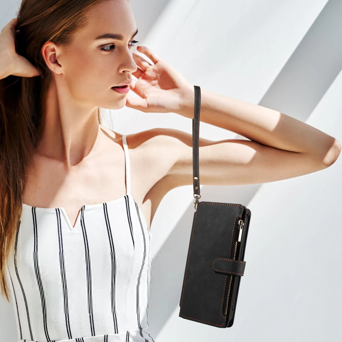 PU Leather Phone Case for IPhone 16promax 16e 15 14 13 mini 12mini 11promax plus 7 8plus XSMAX XR Flip Wallet Style Phone Cover