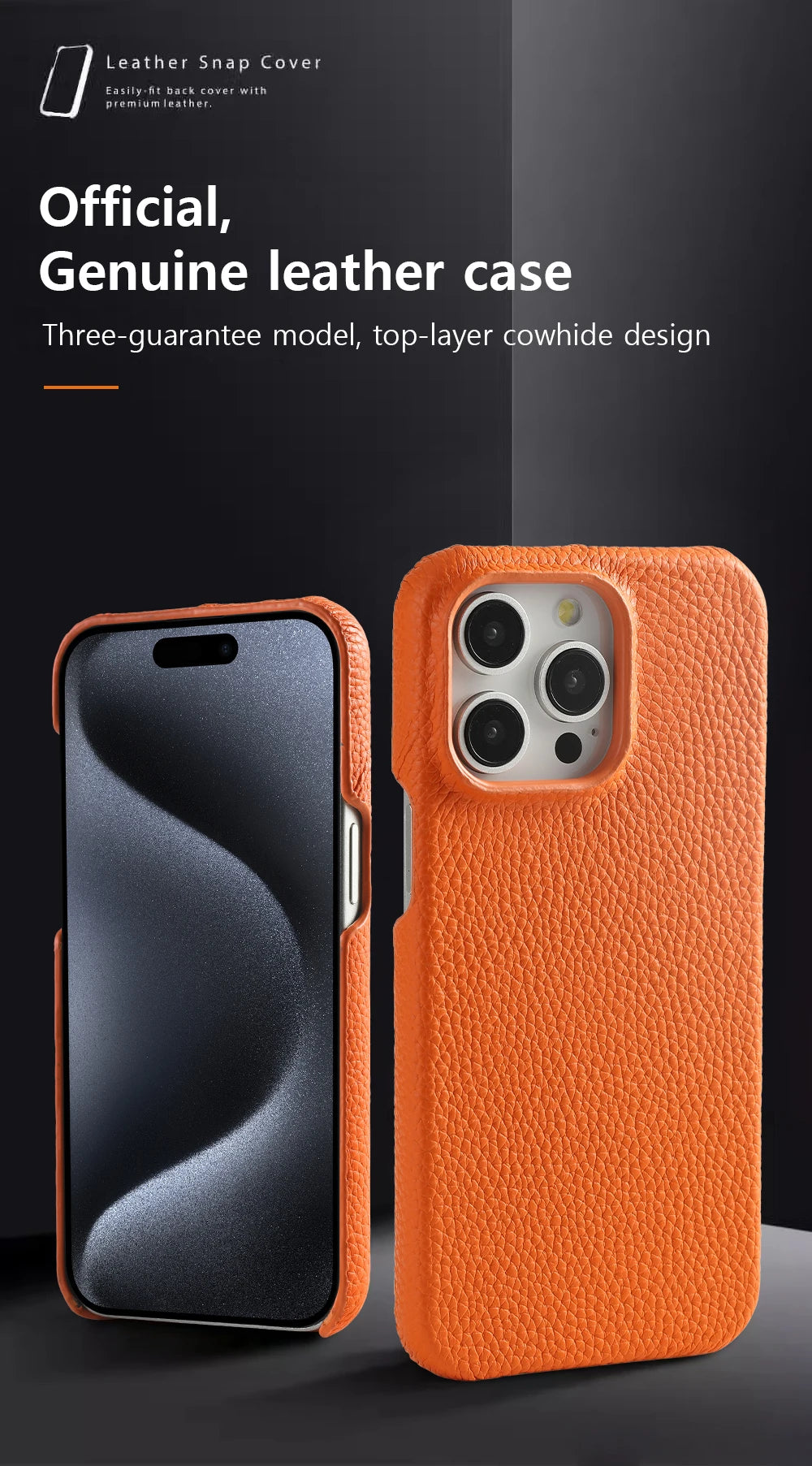 LANGSIDI Natural Cowhide Leather Magsafe Case for iPhone 16/15/Pro Max/Pro/Promax/15Pro/16Pro Luxury Magnetic Phone Back Cover