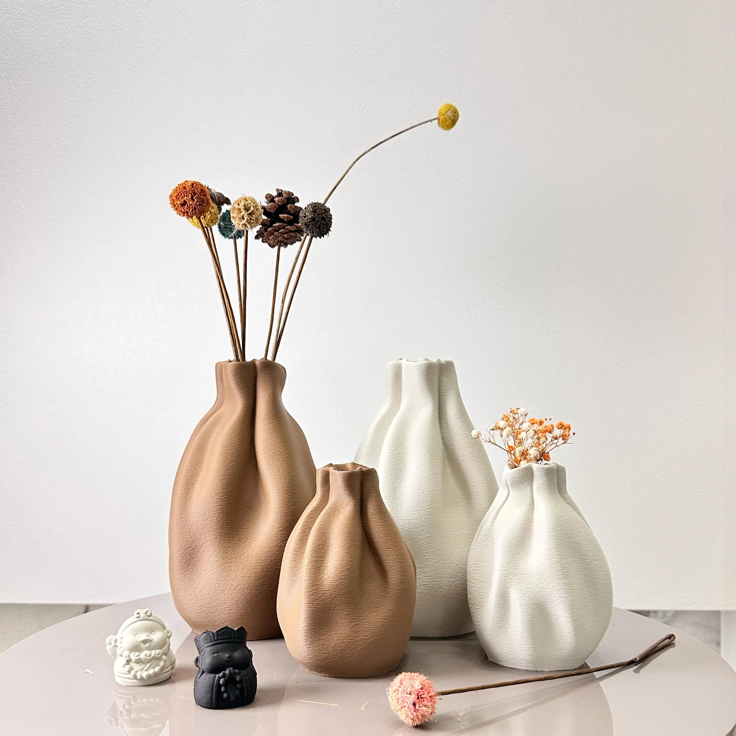 2-Piece Set of Fabric Vase, Dried Flower Vase, Suitable for Home Decoration Vase Ornaments, Office Decoration Vase Ornaments, Best Holiday Gift