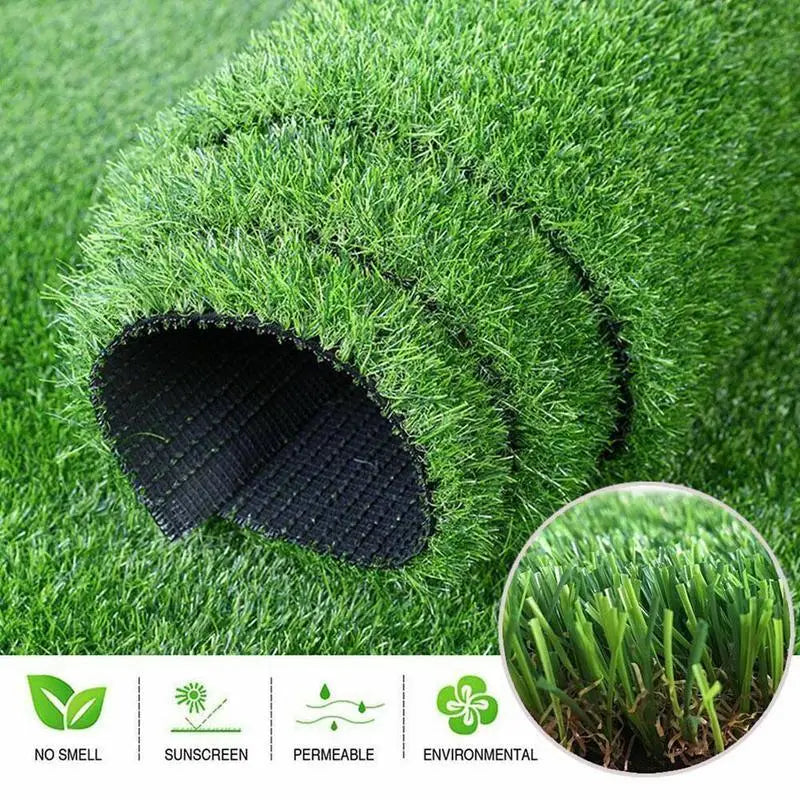 Artificial Turf Grass Lawn Realistic Synthetic Mat Washable Turf Outdoor Garden Decor Fake Grass Mat Carpet Indoor