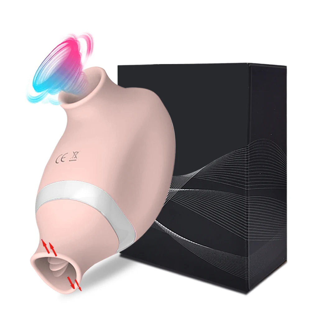 2 in 1 Clitoral Sucking Licking Vibrator Tongue Licking Clitoris Nipples Sucker Massager Women Vacuum Stimulator Erotic Sex Toys