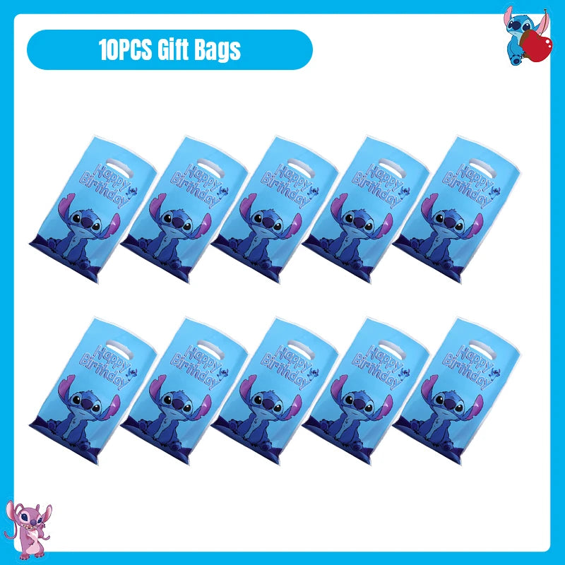 Disney Stitch Birthday Party Decoration Tableware Balloon Cup Plate Banner Backdrop Lilo And Stitch Theme Party Supplies Favors