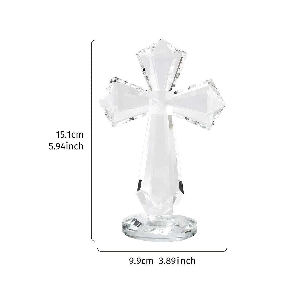 1PC Love Angel and Cross Prism Shaped Glass Crafts, Window Sills Sun Catcher Ornament Prism Light Catching Decorative Crafts