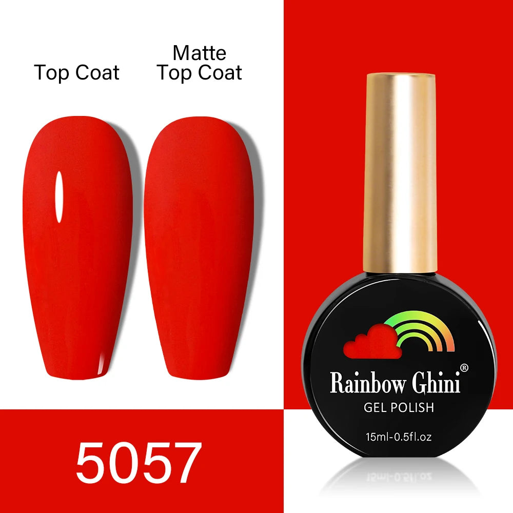 RG HEMA TPO FREE Neon Glitter Gel Nail Polish 15ml Nail Art Manicure Semi Permanent Gel Hybrid Varnishes Top Base Coat UV Nail