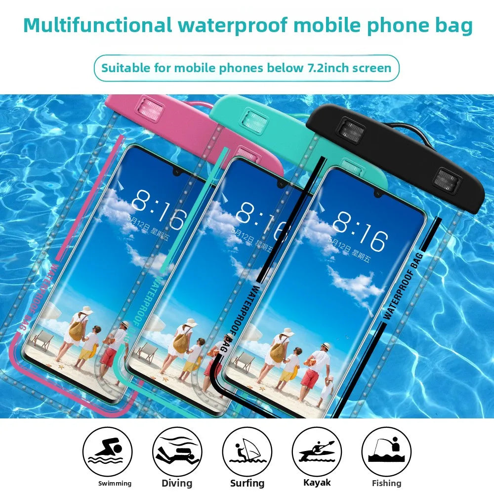 IPX8 30m Waterproof Phone Bag Pouch Case For Apple iPhone Xiaomi Samsung Swimming Diving Clear Armband Touchable Lanyard