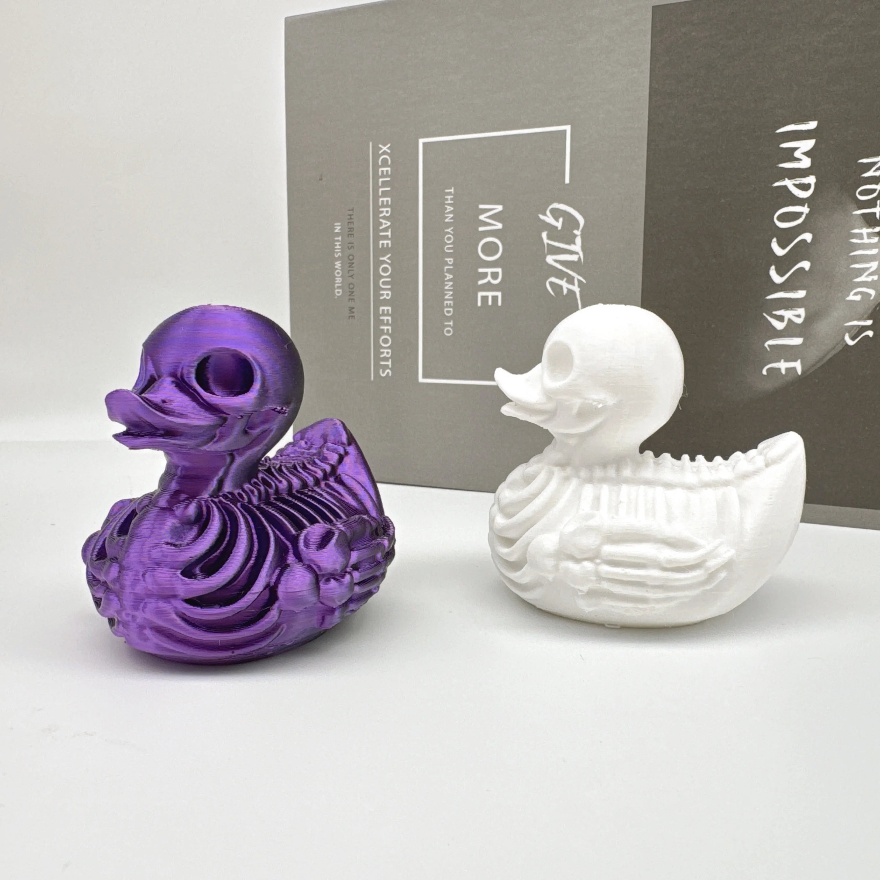 3D Printing, Horror Skull Duck Statue, Durable Plastic Skull Duck Desktop Fine Craft, Halloween Indoor and Outdoor Decoration