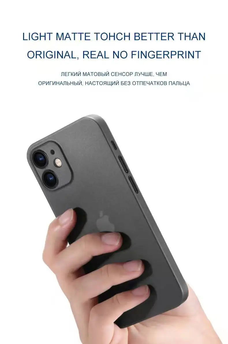 0.2MM Ultra Thin Case For iphone 13 14 15 Pro Max 12 Mini 11 X XR XS Max Cover For iphone SE 2020 2022 7 6 8 Plus Hard PC Case