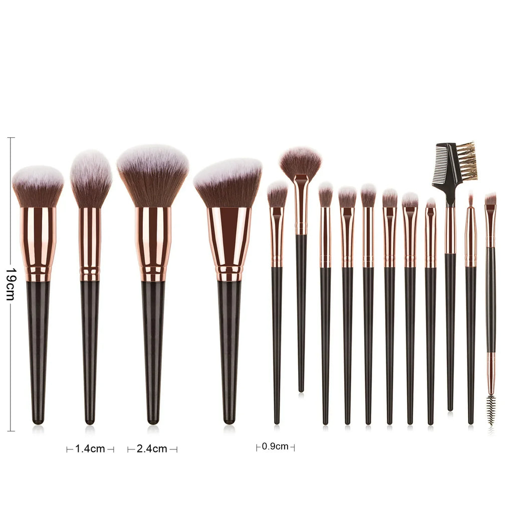 Makeup Brushes Set Face Eyes Make Up Brush Eyelash Eyeshadow Eyebrow Eyeliner Foundation Powder Blush Highlight Lips Brush