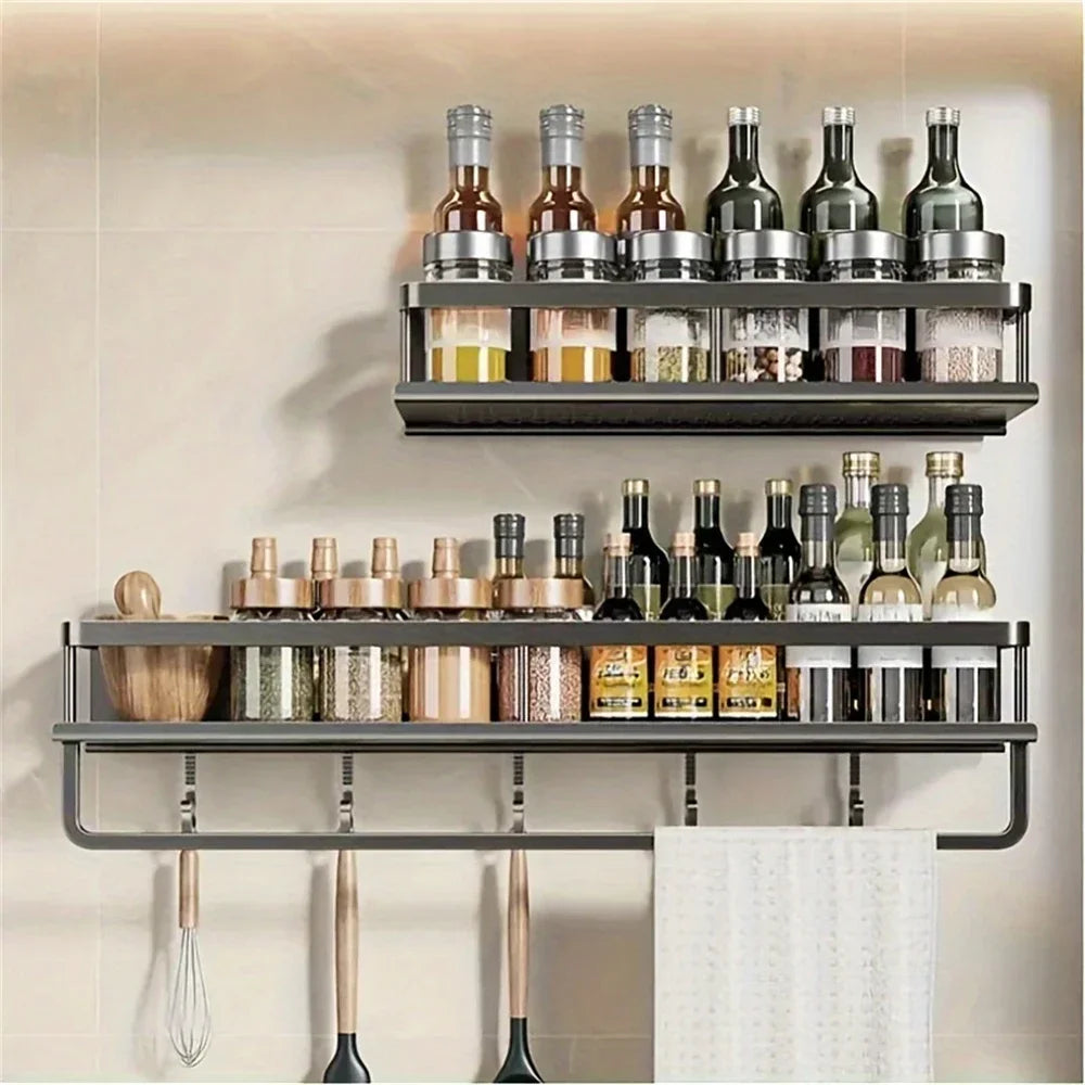 Kitchen Multifunctional Storage Rack Kitchen Table Items Organizer Shelf Cooking Items Wall Mounted Rack Kitchen Accessories
