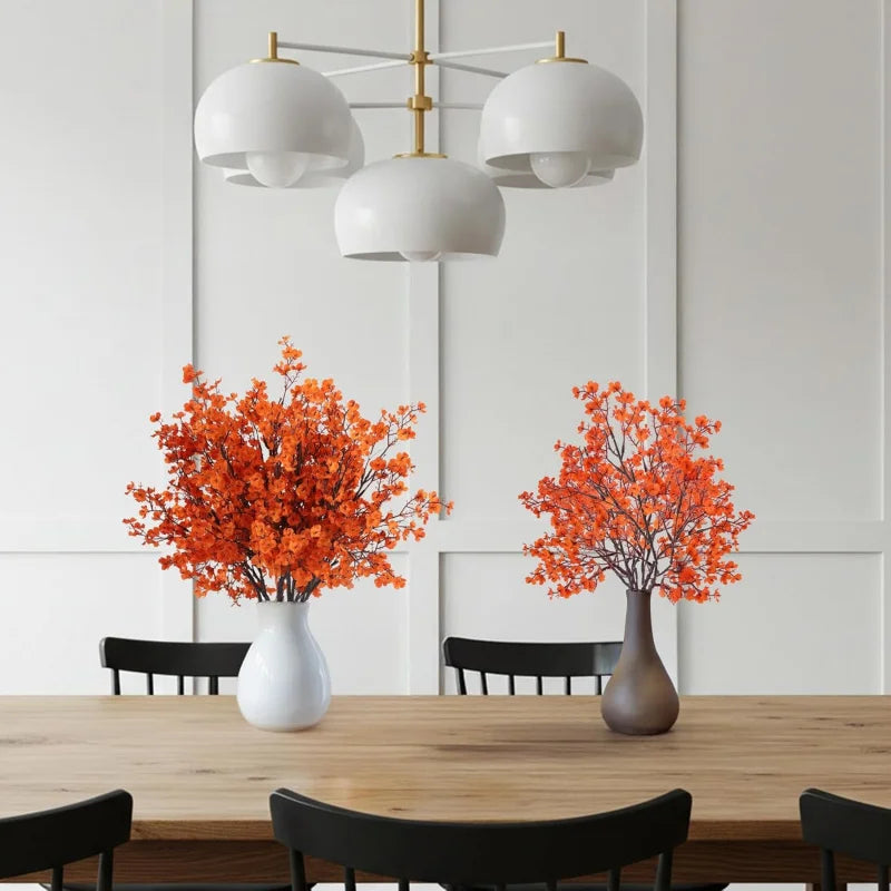 3pcs Baby Breathable Artificial Flowers, Silk Plants for Autumn Halloween Decor, Perfect Seasonal Home Decorations