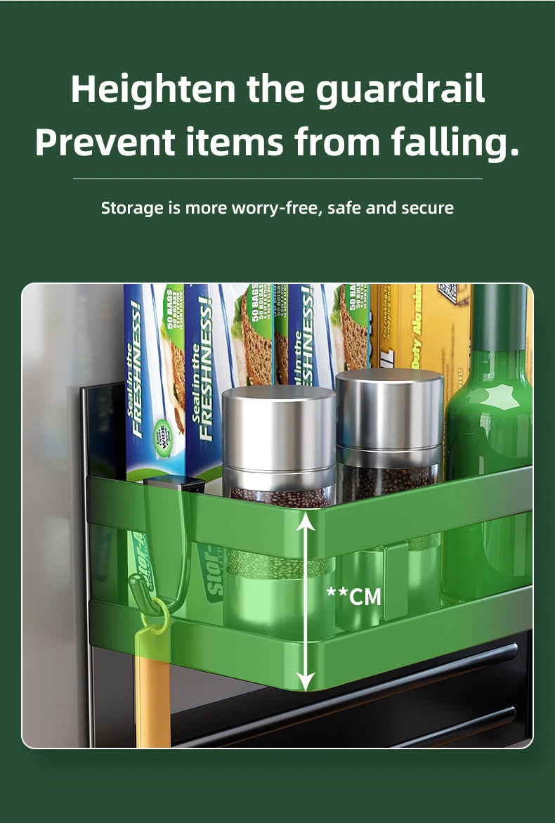 2-3Layer Magnetic Refrigerator Organizer Kitchen Storage Shelf Adhesive Towel Holder Side Mount Rack Home Kitchen Organization