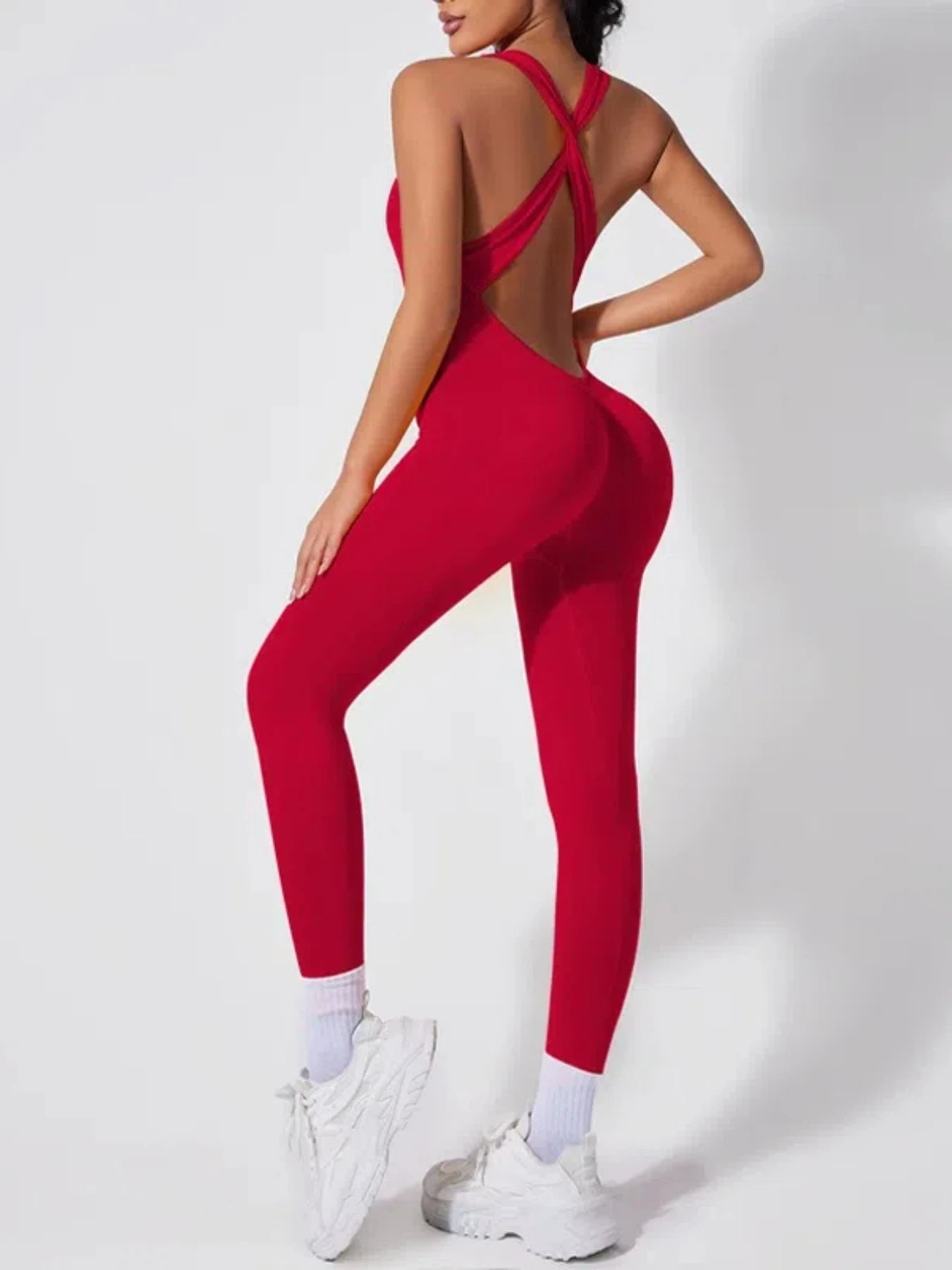 Back-crossing OpenBlack-back Jumpsuit Sportswear Bodysuits Women Yoga Sets Fitness One Piece Workout Playsuit Female