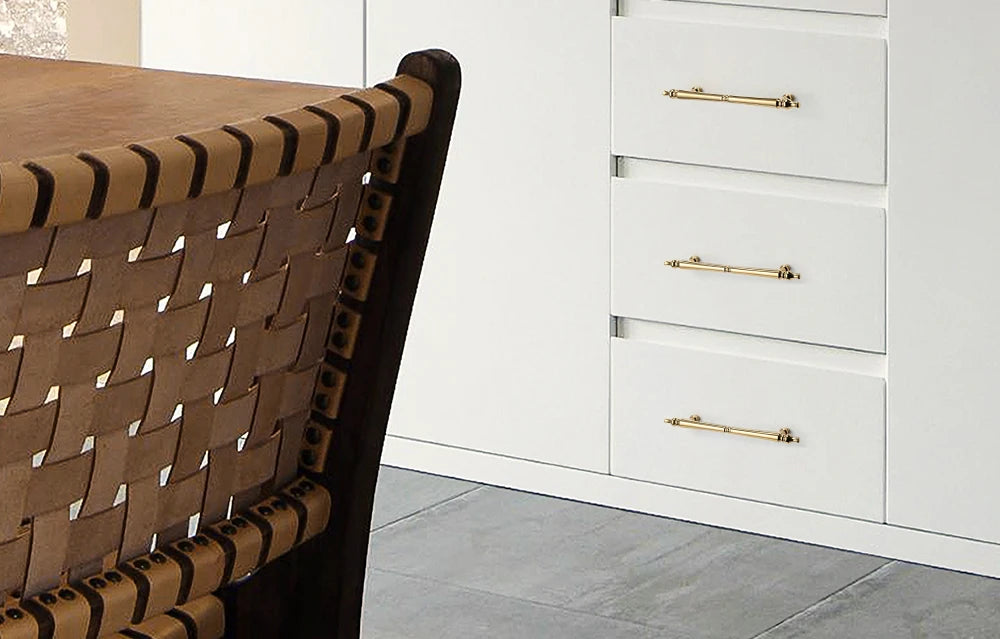 French luxury wardrobe cabinet door handle drawer cabinet Italian single hole creative design Golden European style handle