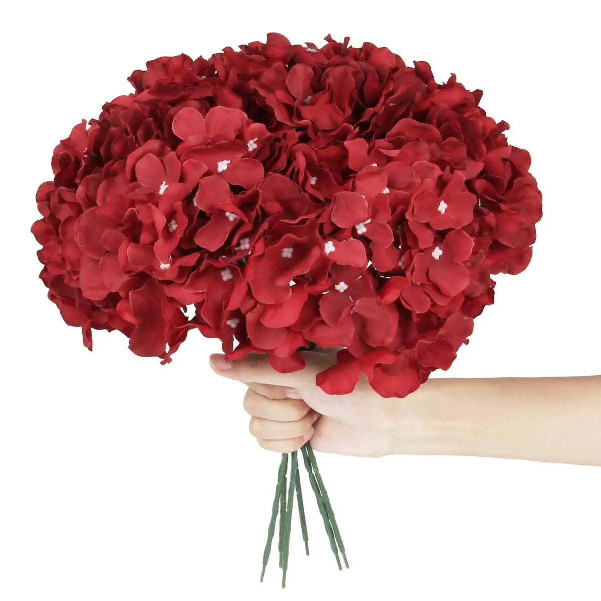 6PCS Artificial Hydrangea Flowers with Stem Fake Hydrangea Flower DIY Floral Wedding Centerpieces Home Party Table Decoration