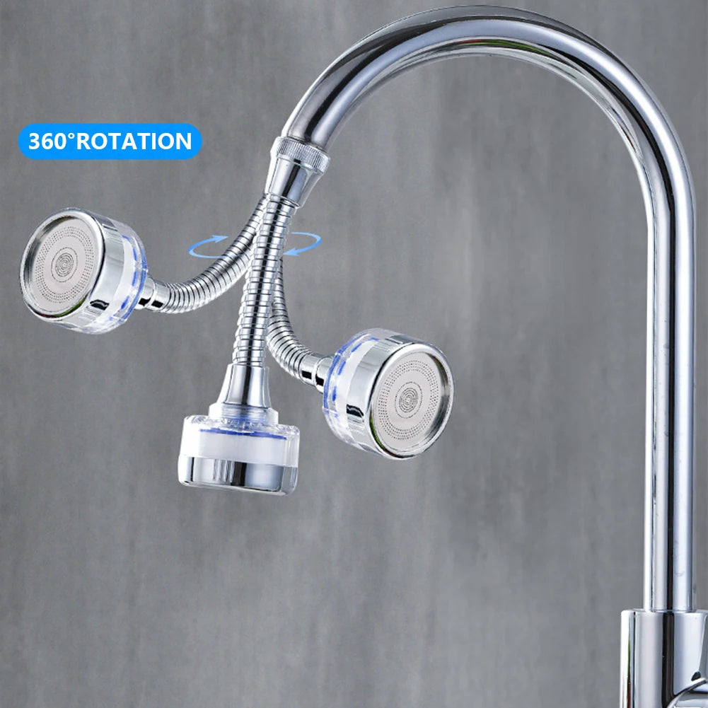 Kitchen Faucet Water Filter Pressurized Sink Filter Water Purifier 360° Tap Splash Proof Faucet Aerator Extender for Bathroom
