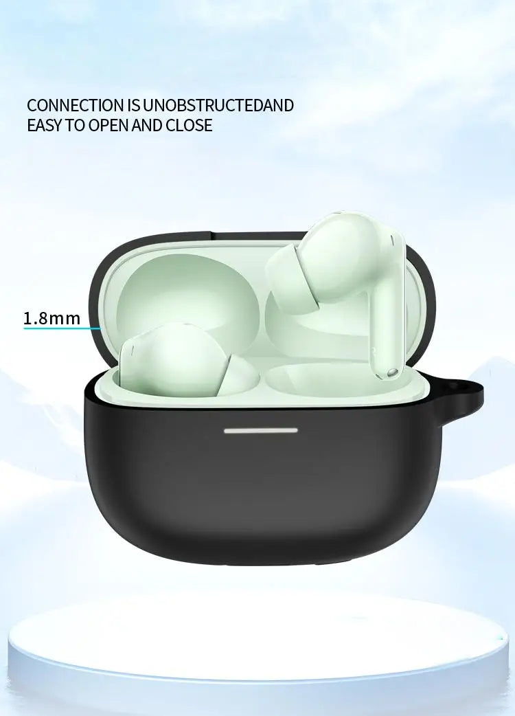 NEW Silicone Protective Case For Redmi Buds 6 Pro Headset Soft Case Charging Bag Headset Case Storage Bag with Hook