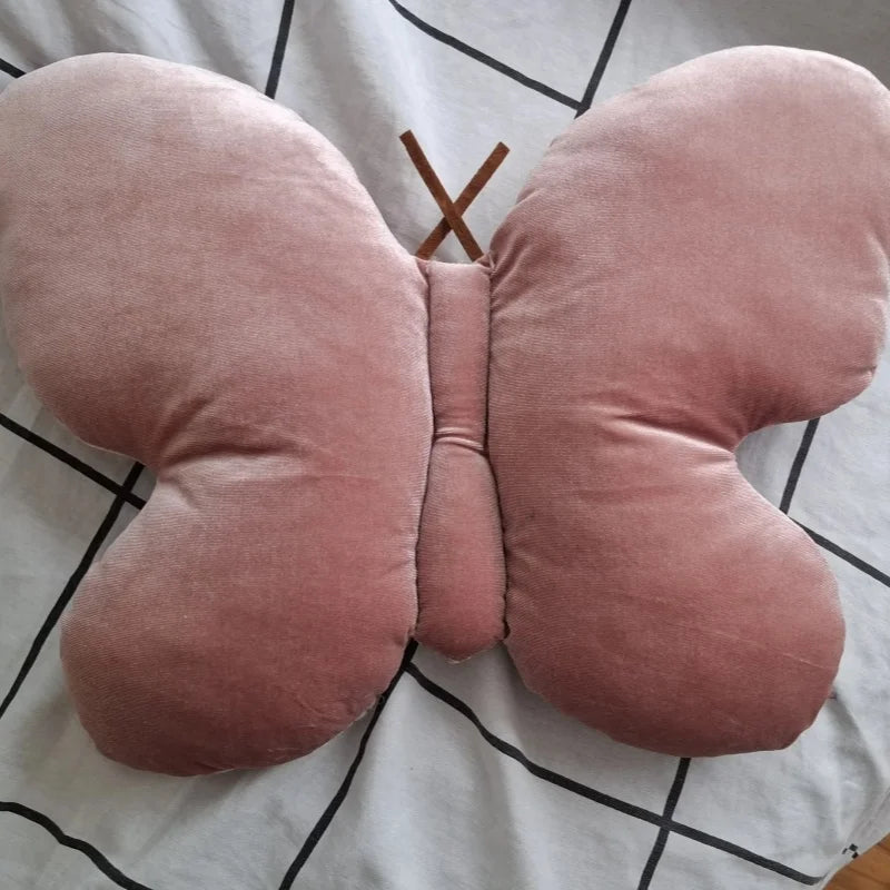 Butterfly Cushion Throw Pillow Pink Decorative Animal Pillow for Couch Living Room Bed Butterfly Decorations Pillow for Kids