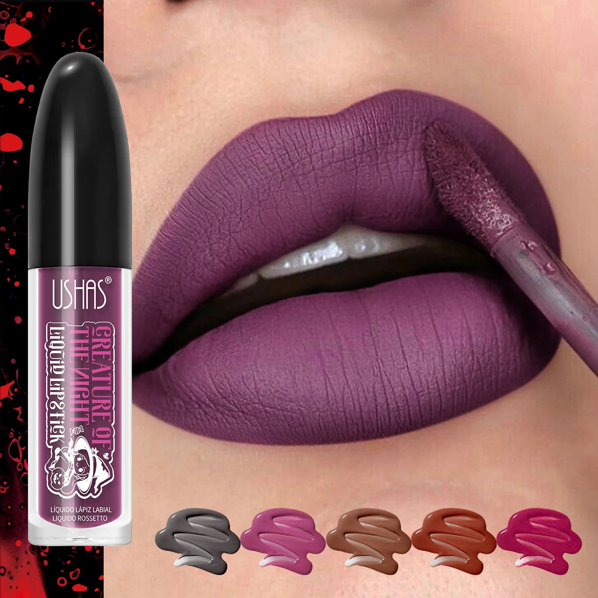 Velvet Matte Lipstick Long Lasting Set Waterproof Lip Gloss Non Transfer High Color Intensity Combo Makeup Liner Halloween