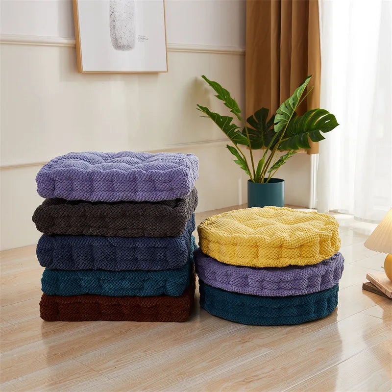 Floor Pillow Cushion Square Round Tatami Large Meditation Chair Cushions Thick Square Seat Pad Velvet Tufted Seating Pouf 방석