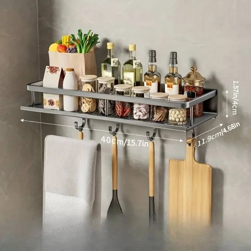 Kitchen Multifunctional Storage Rack Kitchen Table Items Organizer Shelf Cooking Items Wall Mounted Rack Kitchen Accessories