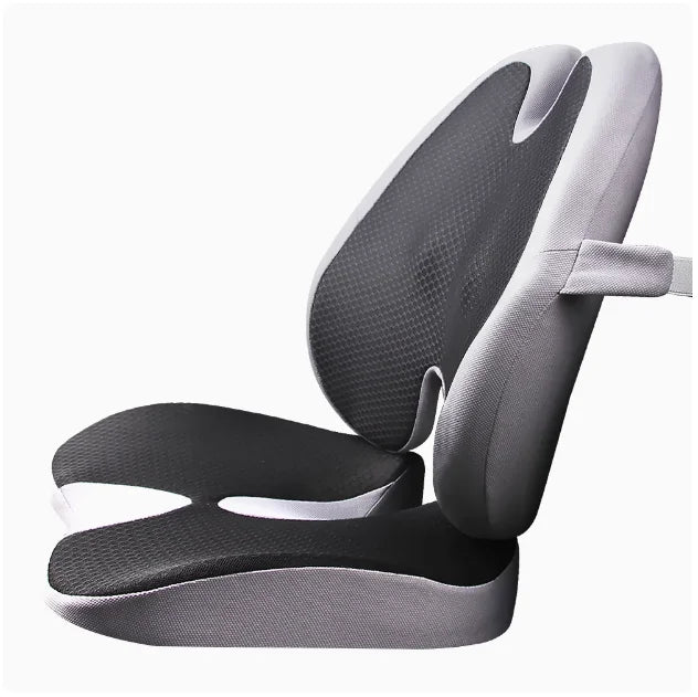 Memory Foam Seat Cushion Waist Back Support Pillow Set Orthopedic Ergonomic Coccyx Relief Hip Lumbar Pad for Office Chair Car