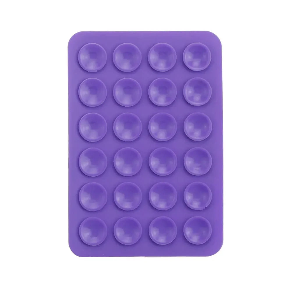 Multifunctional Silicone Suction Pad Phone Fixture Suction Cup Backed Adhesive Rubber Sucker Pad Fixed Pad 24Square Suction Cups