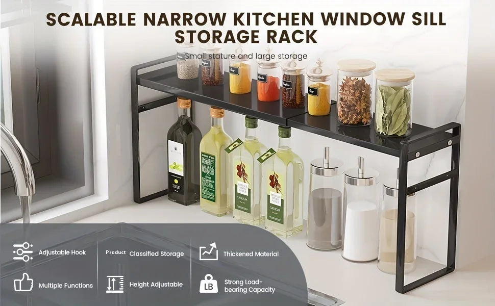 ZEXEF Retractable Accessories for Kitchen Cabinet Organizer Furniture With Shelf Space Bathroom Storage Rack Home Pantry Spice