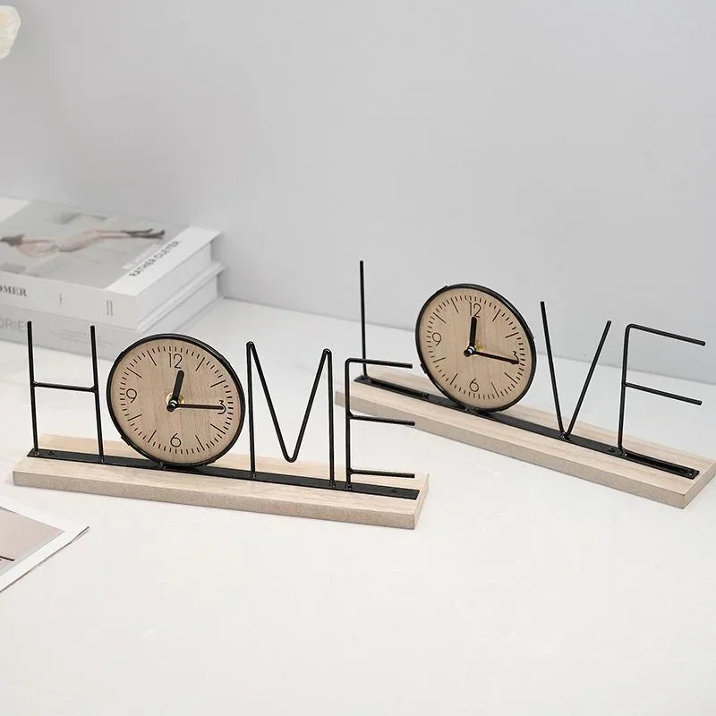 Multifunction Desktop Clock Holiday Party Background Decoration Supplies for Home Bedroom Living Room Decoration Gift