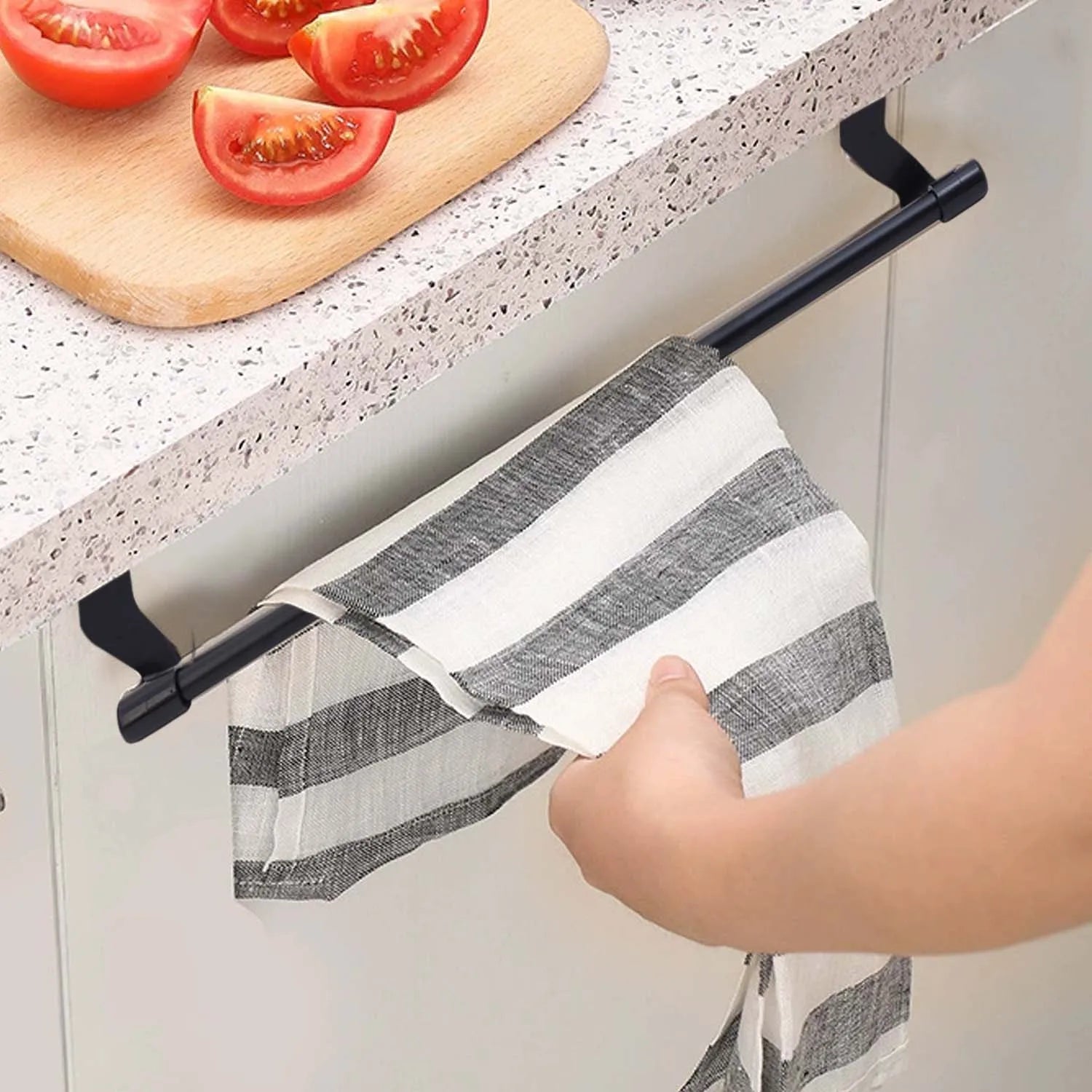 Wall Mounted Towel Racks Stainless Steel Heavy Duty Cabinet Hanging Towel Rack Organizer Shelf Holder Kitchen Bathroom Storage