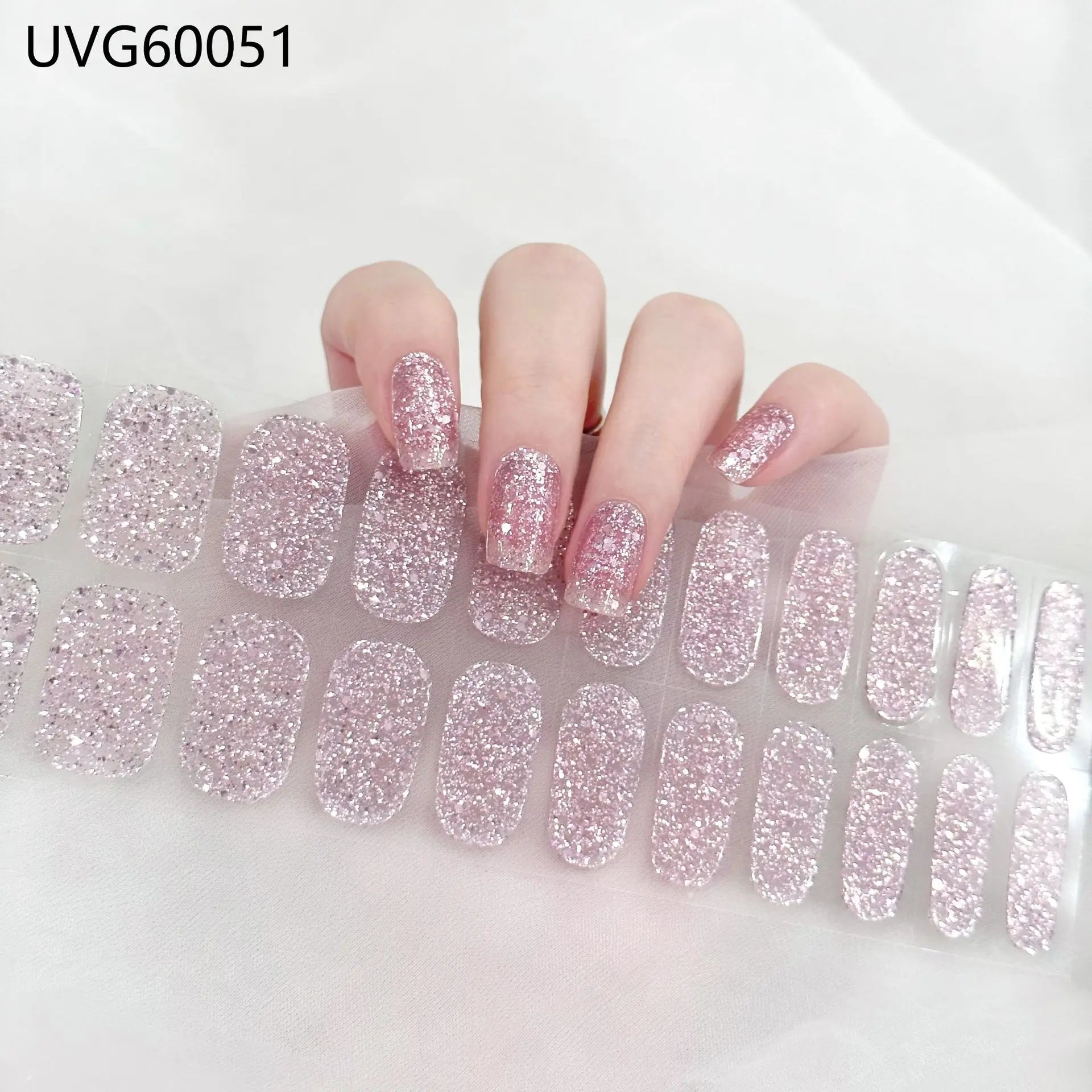 20/22tipsChristmas Semi Cured Nail Sticker UV Led Lamp Semi Cured Gel Design Nail Decals Waterproof Nail Stickers Nail Manicure