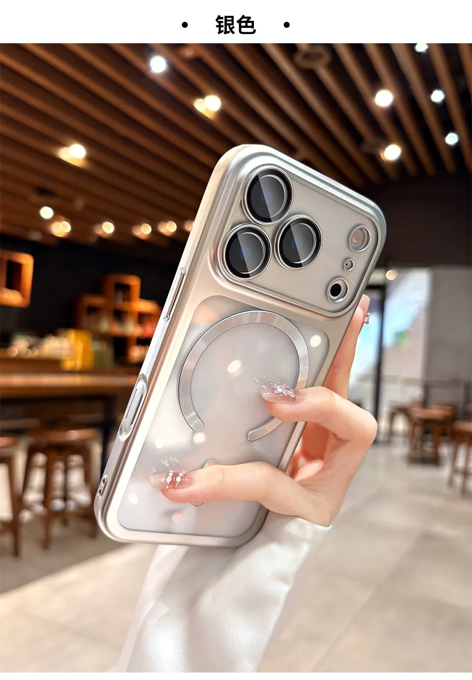 for iPhone17 Luxury Transparent Plating Magsafe Case for iPhone 17 Pro Max 17Pro Air Original Soft TPU Camera Protector Cover