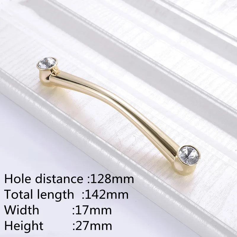 KK&FING Luxury Crystal Handles Drawer Knobs Zinc Alloy Kitchen Cabinet Handles Wardrobe Door Pulls Furniture Handle Hardware