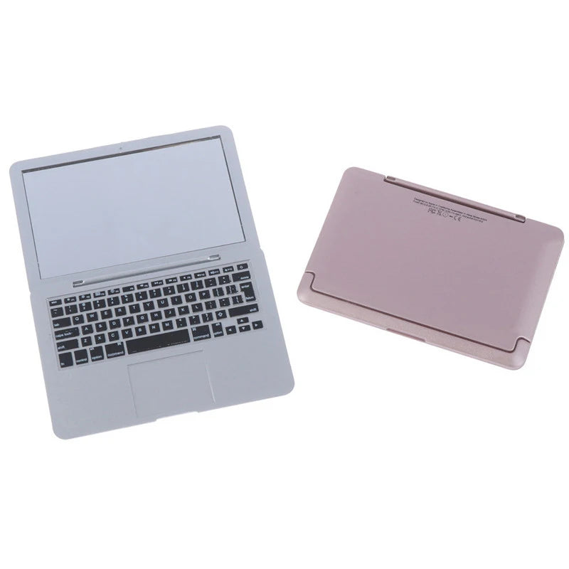 Girl Mini Pocket Laptop Shape Makeup Clear Mirror Baby Mirrors Toy