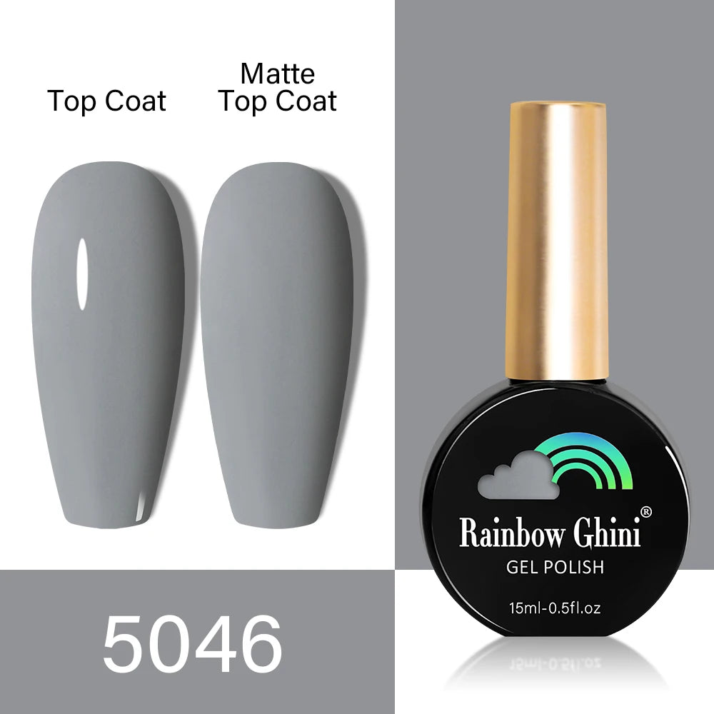 RG HEMA TPO FREE Neon Glitter Gel Nail Polish 15ml Nail Art Manicure Semi Permanent Gel Hybrid Varnishes Top Base Coat UV Nail