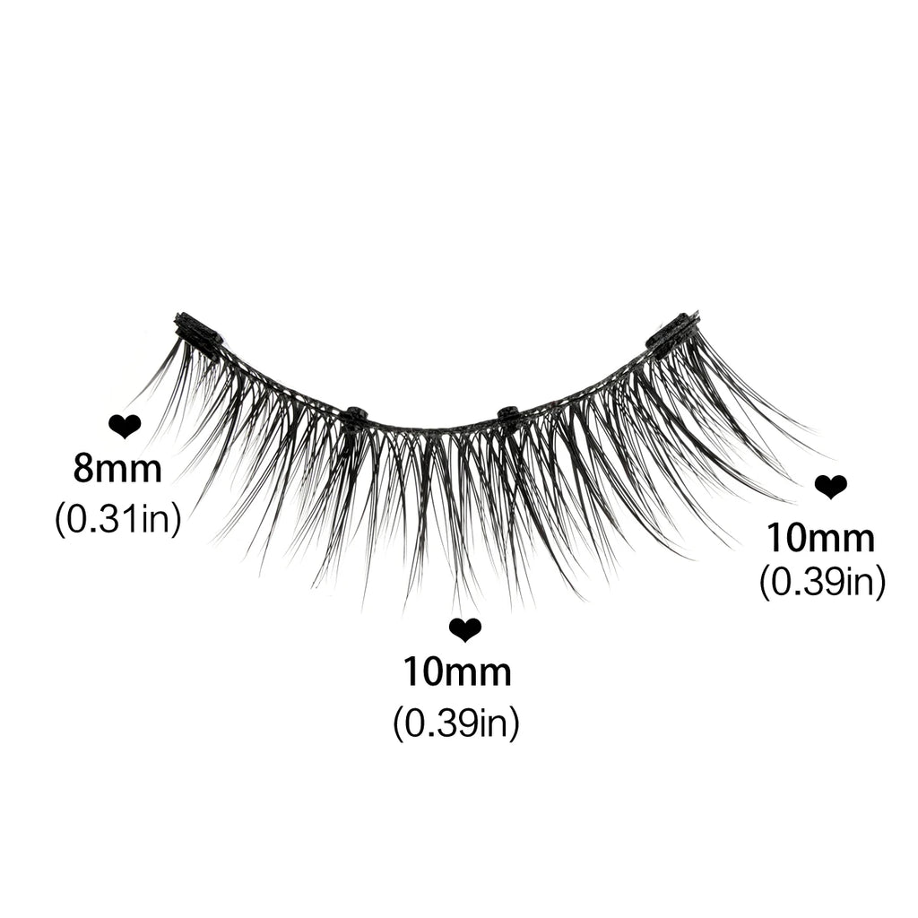 1 Pair Reusable Magnetic Eyelashes Tweezers Set Faux Mink Lashes Handmade 3D Natural False Eyelashes and Magnetic Tweezers Set