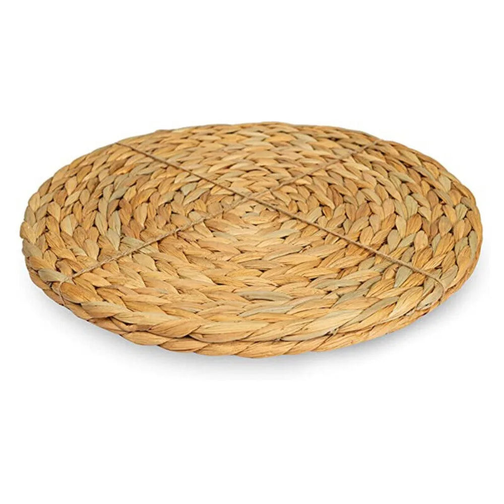 Natual Straw Weave Rattan Round Placemats Cups Mat Dining Table Home Decor