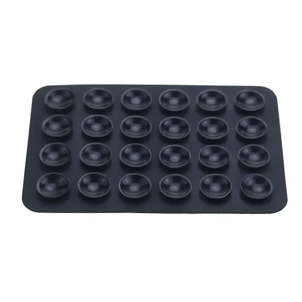 Multifunctional Silicone Suction Pad Phone Fixture Suction Cup Backed Adhesive Rubber Sucker Pad Fixed Pad 24Square Suction Cups