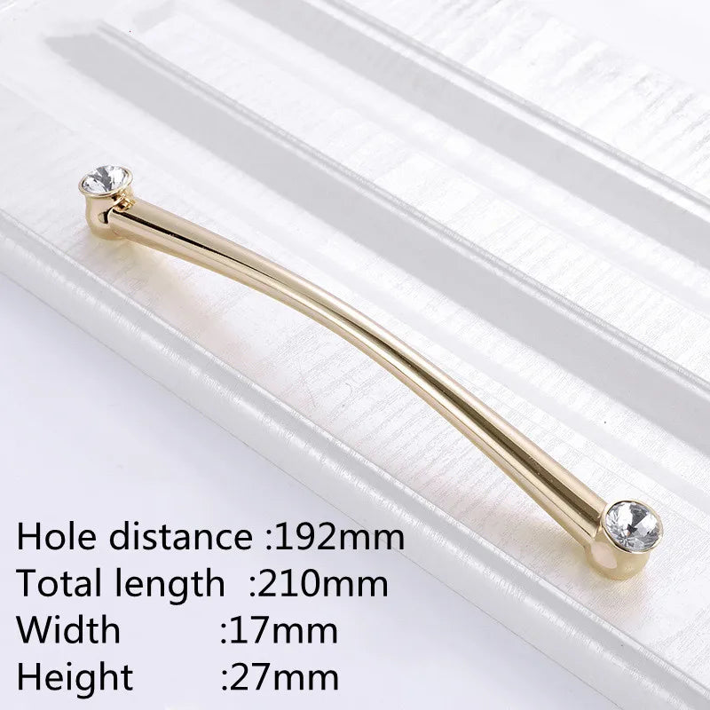 KK&FING Luxury Crystal Handles Drawer Knobs Zinc Alloy Kitchen Cabinet Handles Wardrobe Door Pulls Furniture Handle Hardware