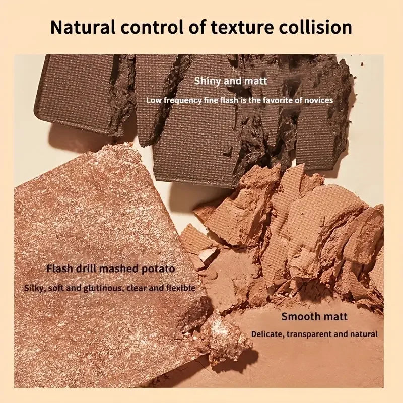 Eyeshadow Palette with Pearlescent & Matte Finishes - 9 Colors Eyeshadow Palette Long-Lasting Makeup Palette,Versatile Makeup