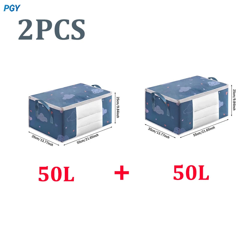 4/2/1PCS Big Capacity Quilt Clothes Duvet Blanket Storage Bag Organizer Sorting Bags Dustproof Closet Under-Bed Moisture Proof